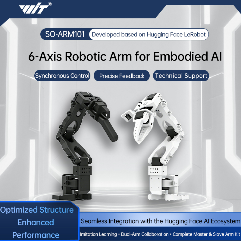 Robotic Arm 6 Axis Desktop - SO-ARM101 Kit (Pro) Low-Cost Open-Source 6-Axis