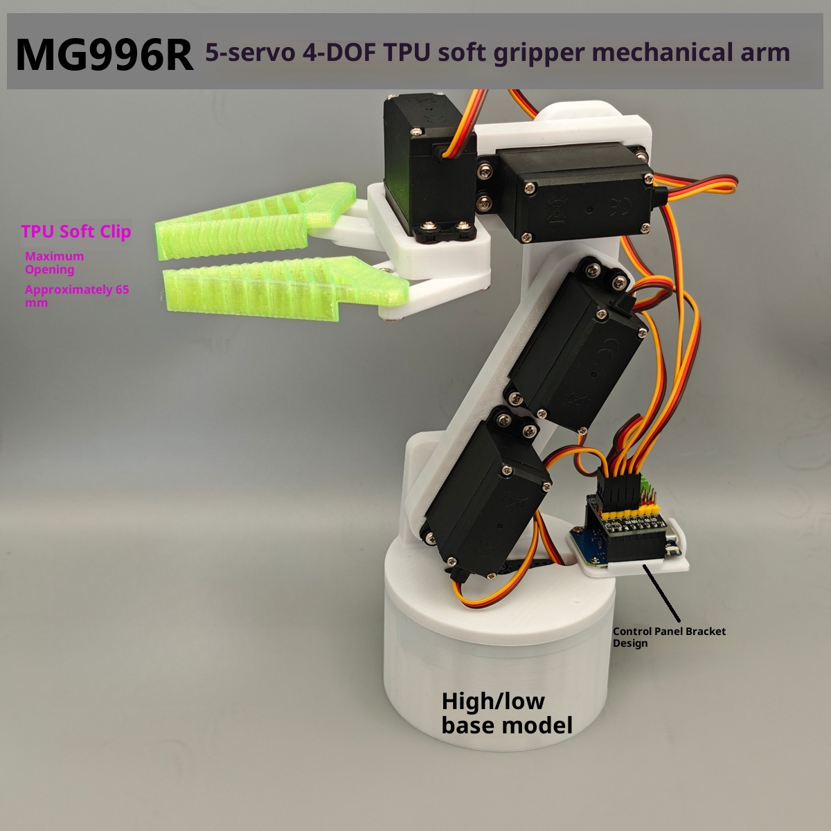 Robot Arm 5 Dof Servo - MG996R 5-axis 5-servo 4-DOF Robotic Arm,