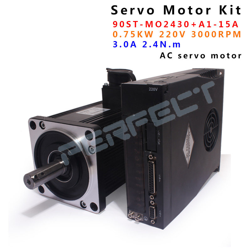 Servo Motor 750W Ac Driver - 90ST-M02430 0.75KW 220V AC Servo motor