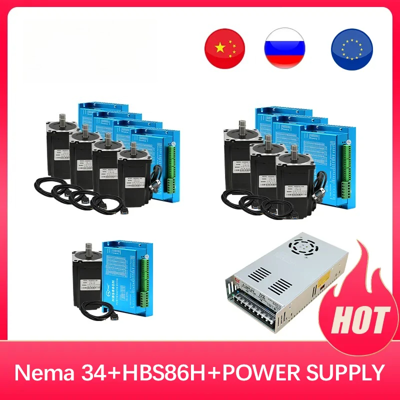 Stepper Motor Nema 34 Closed Loop - 4 axis Nema34 4.5N 8.5N 12N