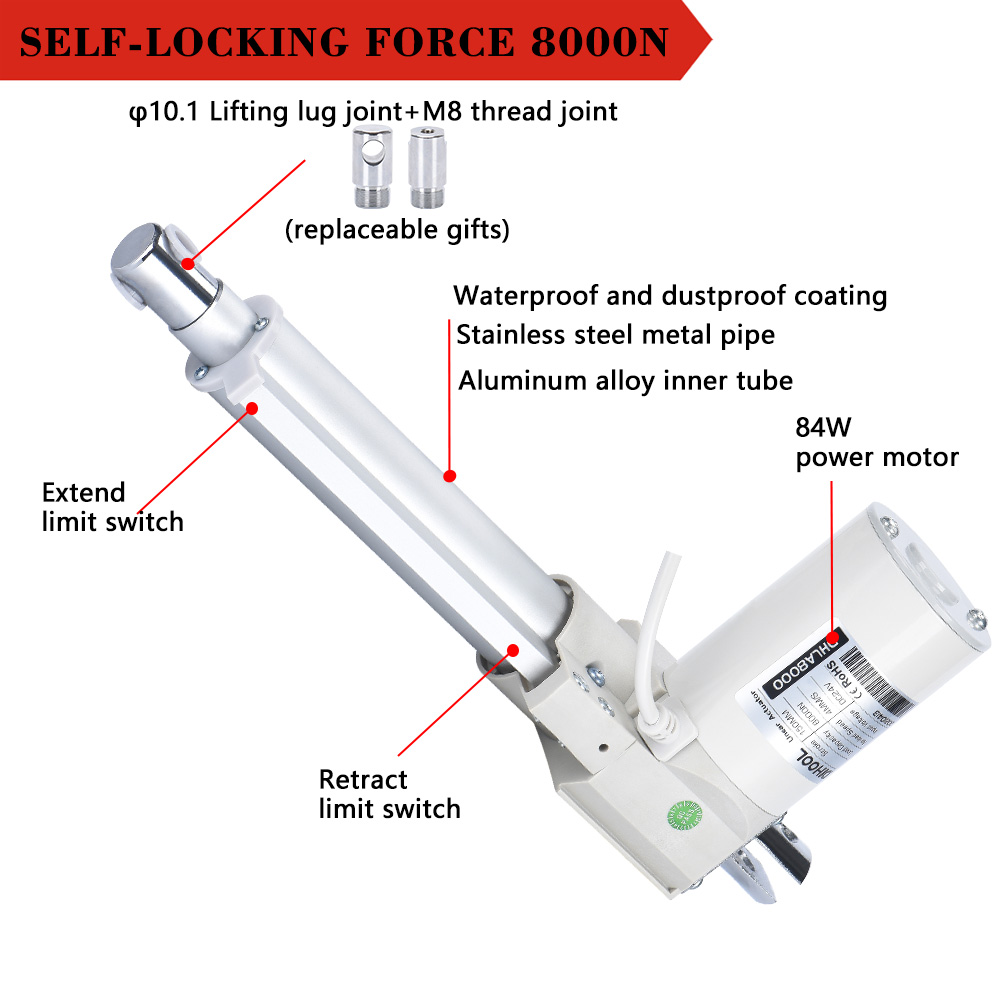 8000N Linear Actuator DC24V 80 - Linear Actuator Electric 1000Mm review and price