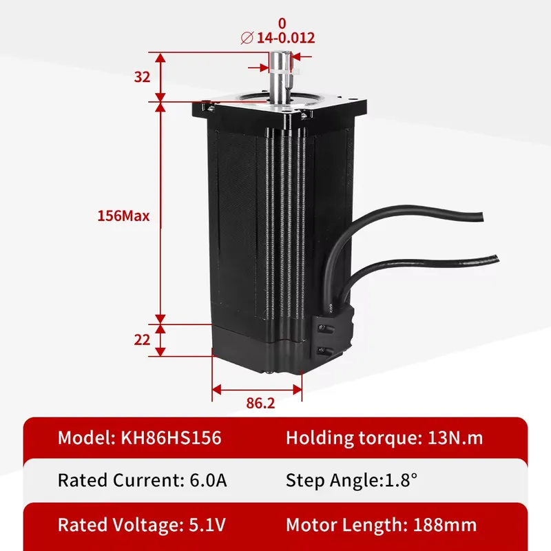 Kaihong 86x86x156+22mm 12Nm Hy - Stepper Motor Nema 34 Closed Loop review and price