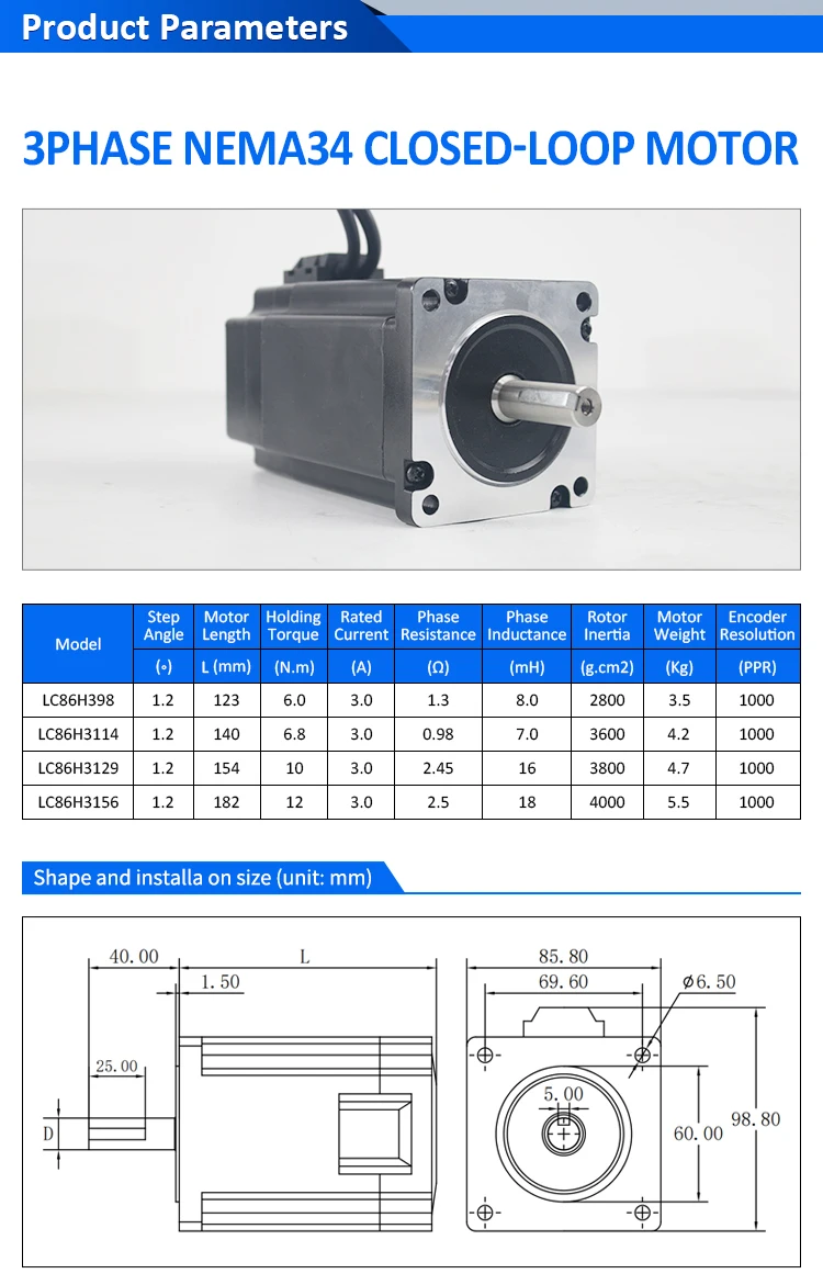 2026 LICHUAN 3PH Nema34 6/6.8/ - Stepper Motor Nema 34 Closed Loop review and price