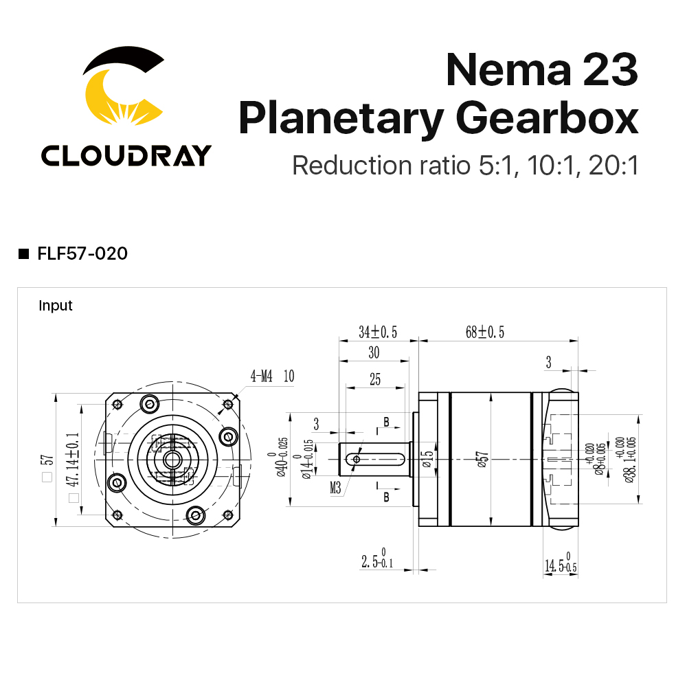 Cloudray Nema 23 Planetary Gea - Planetary Gearbox Nema 23 review and price